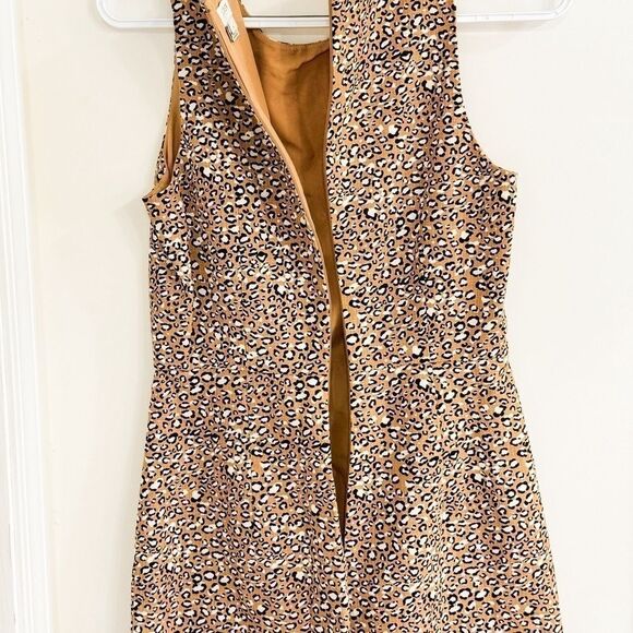 J. CREW Leopard Print Pencil Dress Sz 0 - Picture 3 of 7